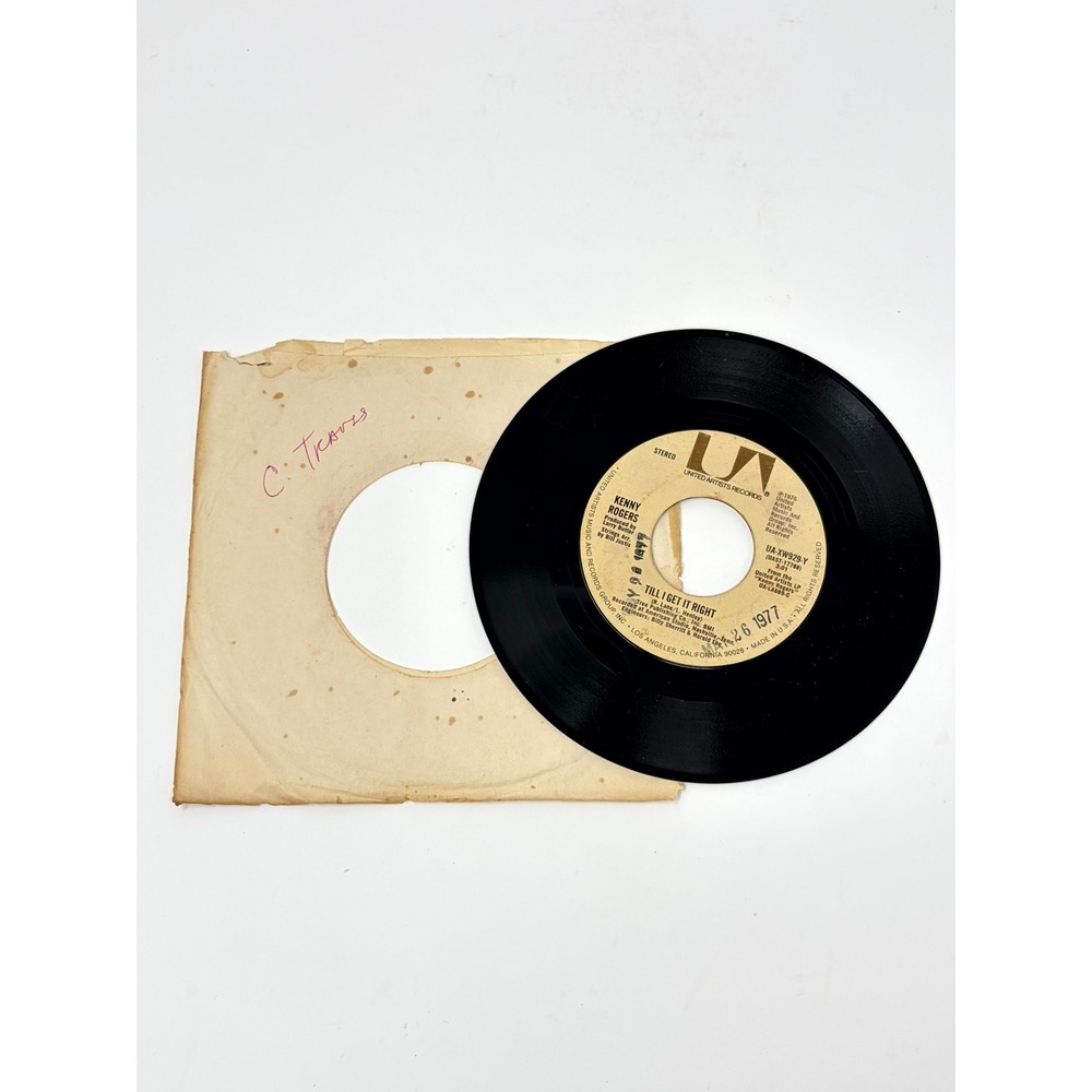 Kenny Rogers Lucille / Till I Get It Right 7" Vinyl 45 RPM Record